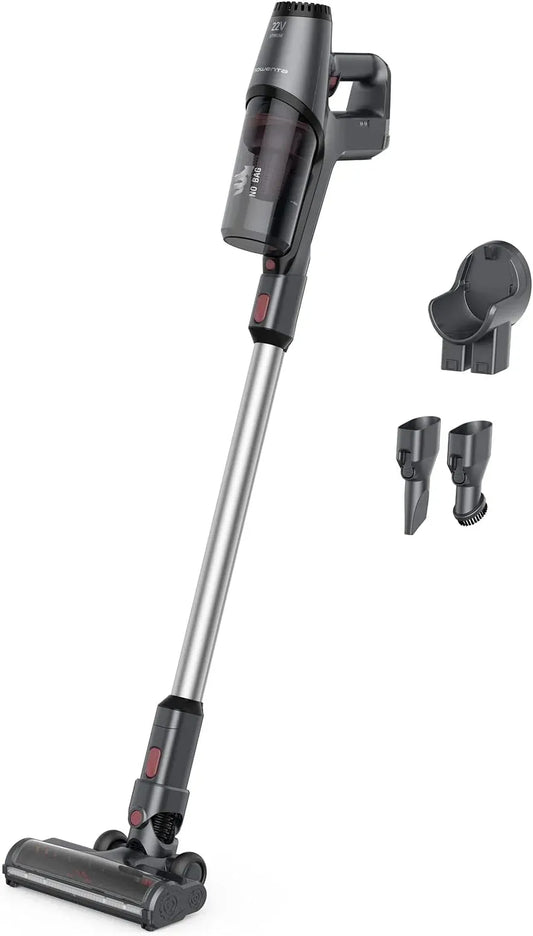 Rowenta rh6933wo Aspirapolvere, 22 V, grigio, aspiratore elettrico domestico, aspirapolvere verticale 22v grigio/rosso