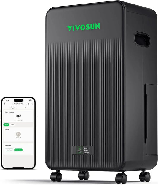 Deumidificatore, 2 L, VIVOSUN D12 12L/Giorno, ampio serbatoio