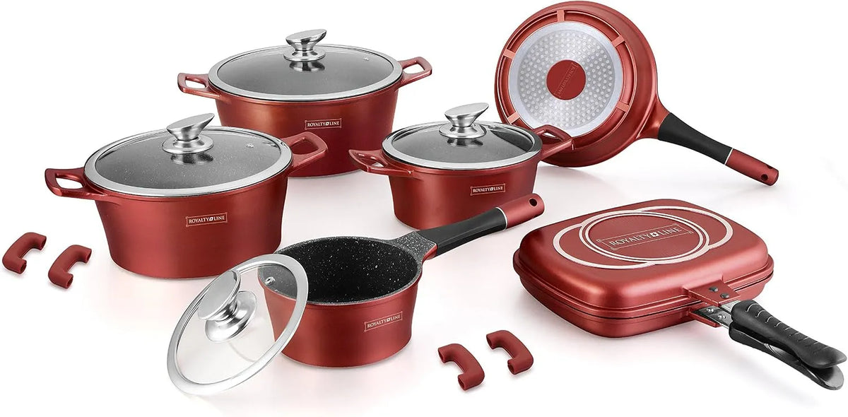rl-es1015m set di pentole e padelle, BATTERIA, professionale, 15 pezzi, SET BATTERIA