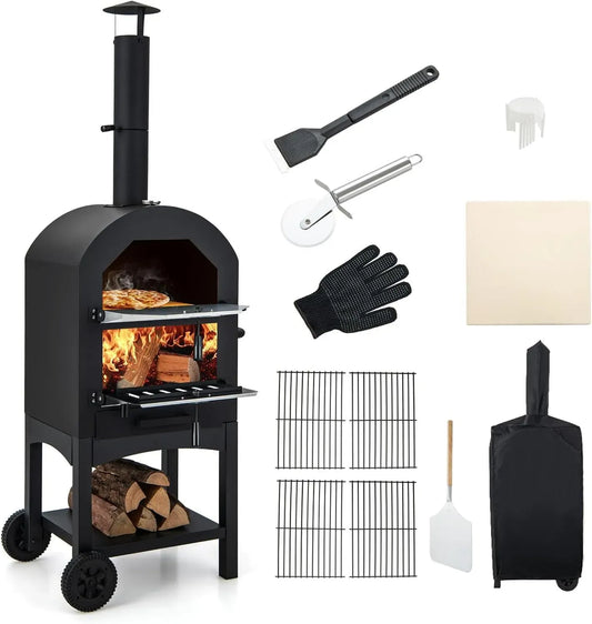 Forno elettrico per pizza, FANTASK, IP65, ruote di trasporto