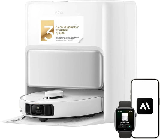 Robot aspirapolvere, MOVA P50, bianco, aspirapolvere robot, Pro Ultra Robot Aspirapolvere