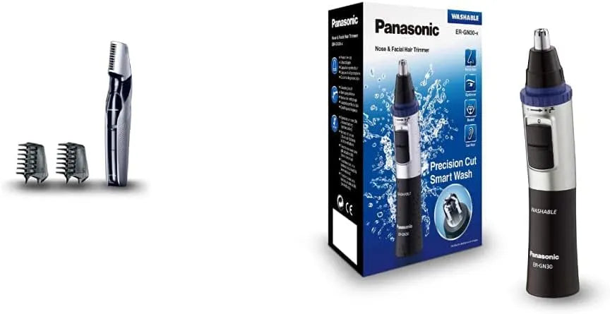 Panasonic ER-GK60-S503 Er-Gn300K503 Rasoio, 3.8 x 3.4 x 16.4 Cm, nero, per Le Zone Piu Sensibili & Er-Gn300K503 Rifinitore Wet&