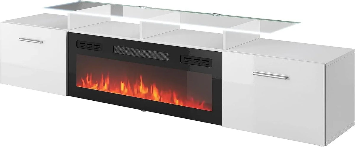 Smart TV, 190 cm, televisore, bianco, in MDF di alta qualità