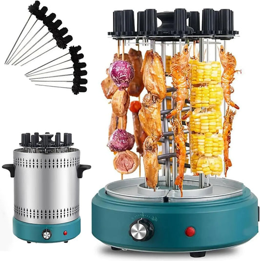 Griglia, 1200 W, 2 zone di temperatura, per Cucina Senza Oli Grassi, Girarrosto