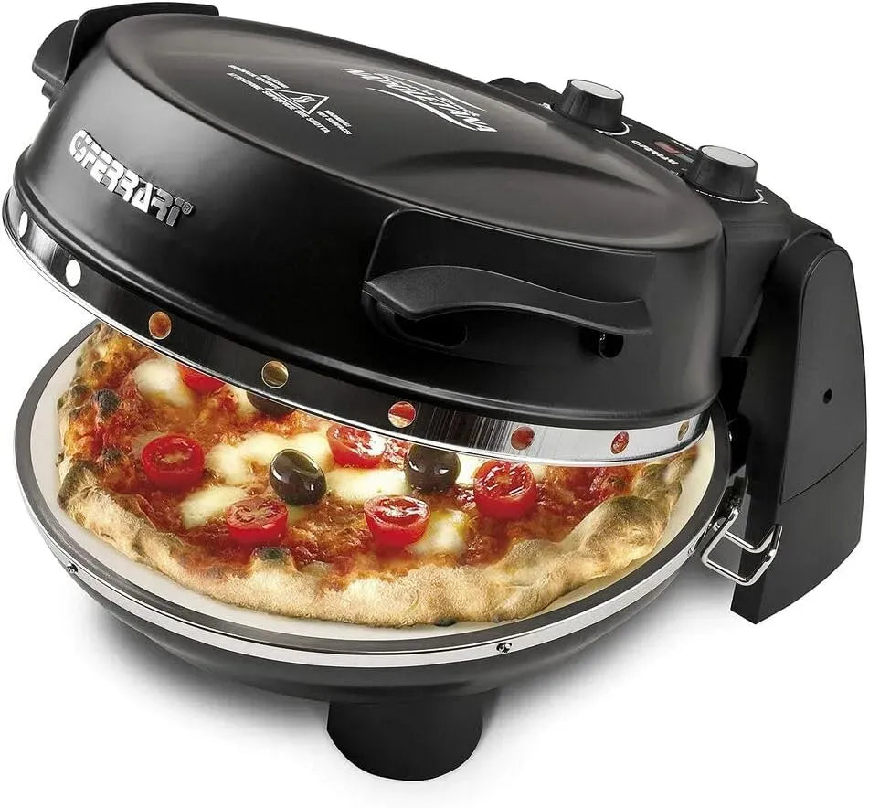 Forno elettrico per pizza G10032, 31 cm, 1200 W, nero, Doppia Pietra Refrattaria